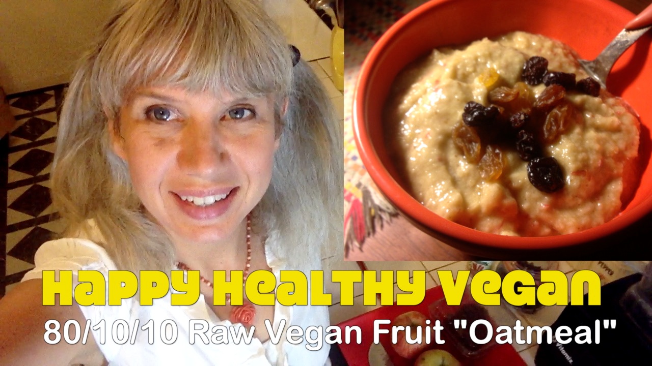 Raw Vegan Fruit “Oatmeal” Recipe [Apple Banana Smoothie]