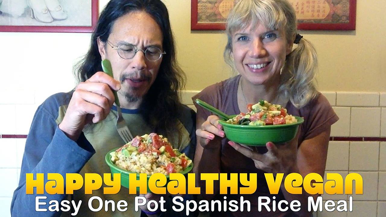 Easy Steamed Spanish Rice Recipe Demo [Oil Free Vegan]