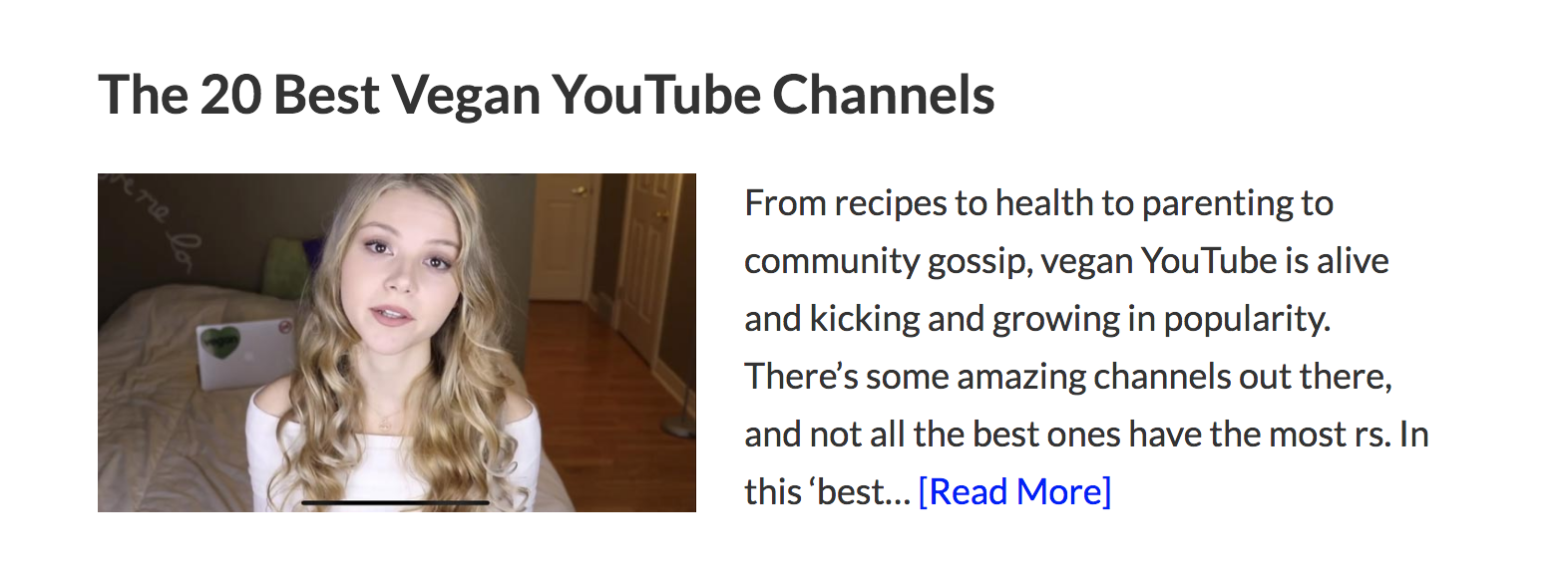 20 Best Vegan YouTube Channels features Happy Healthy Vegan