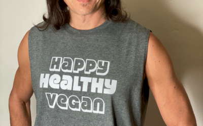 New Happy Healthy Vegan Unisex Muscle Tee out