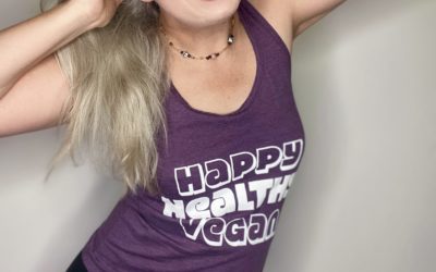 Happy Healthy Vegan Ladies Tank Back in stock