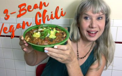 3 Bean Veggie Chili Demo [oil free vegan recipe]
