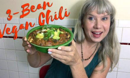 3 Bean Veggie Chili Demo [oil free vegan recipe]