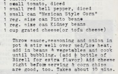 A Very Simple Homemade Chili circa 1988