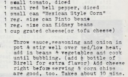 A Very Simple Homemade Chili circa 1988