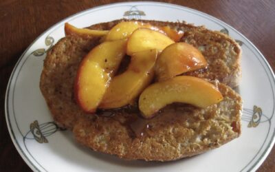 Vegan French Toast with Carmelized Peaches Recipe