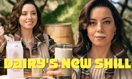 Aubrey Plaza Paid By Dairy Industry for ‘Wood Milk’ Ad